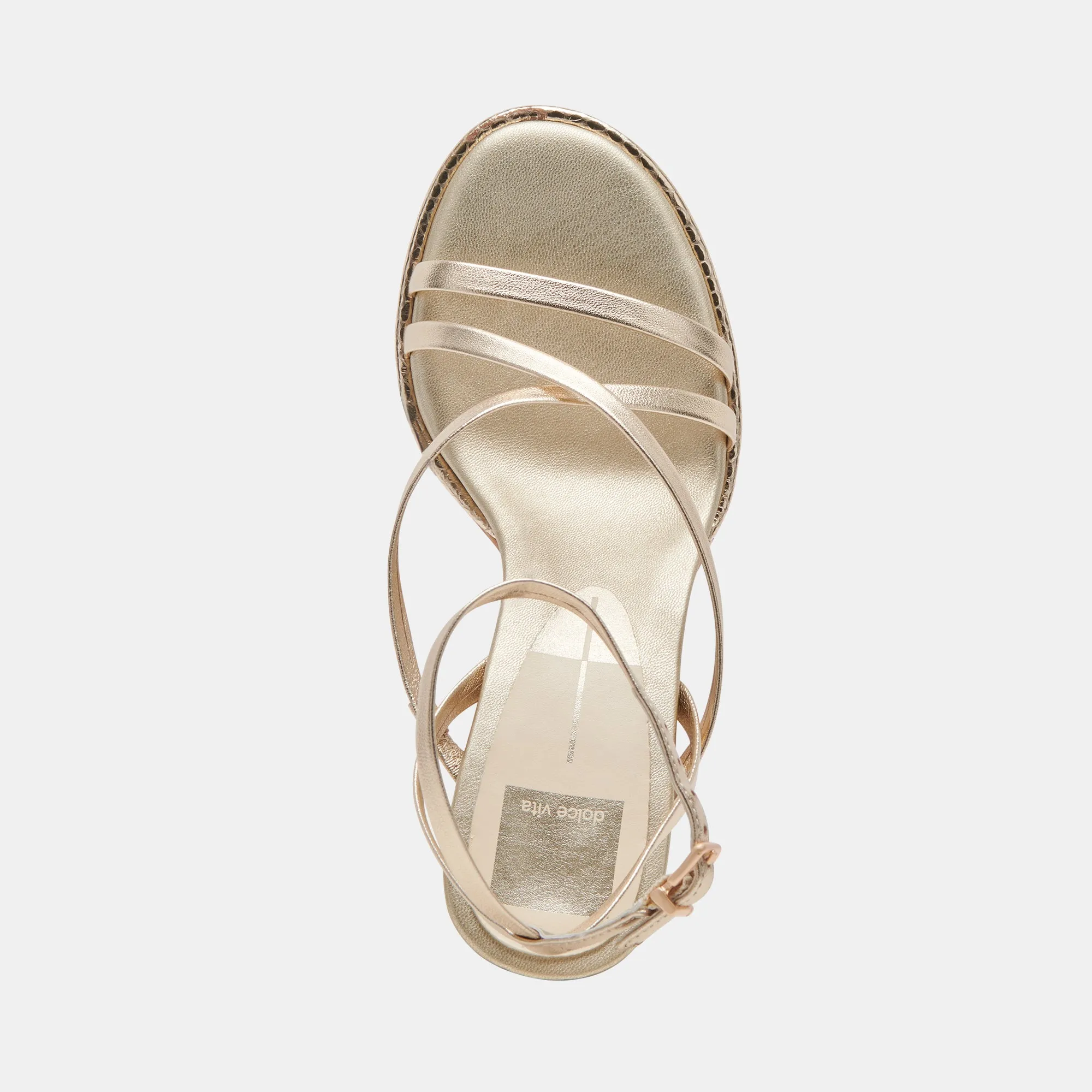 BARLY HEELS HELLGOLD METALLIC LEDER