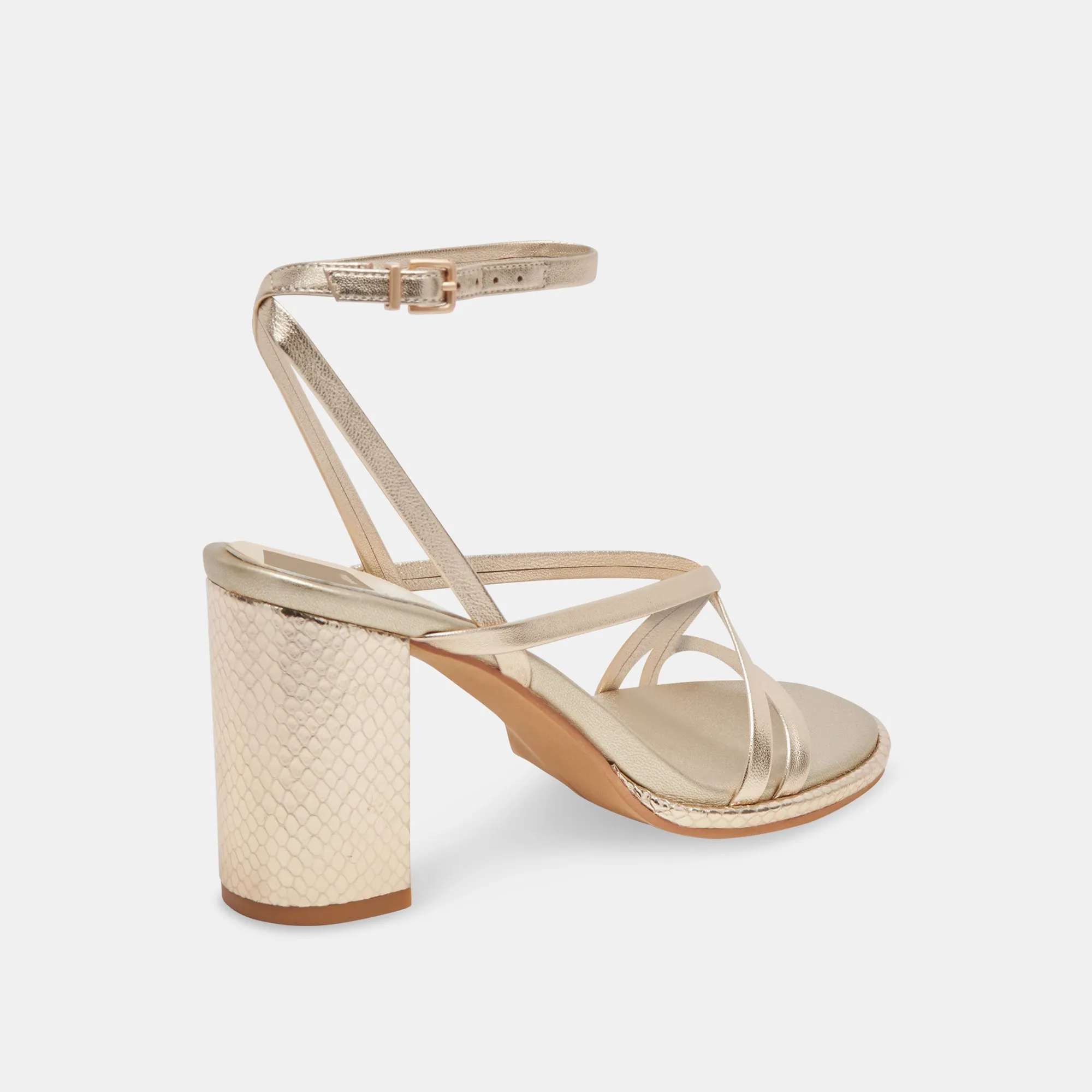 BARLY HEELS HELLGOLD METALLIC LEDER