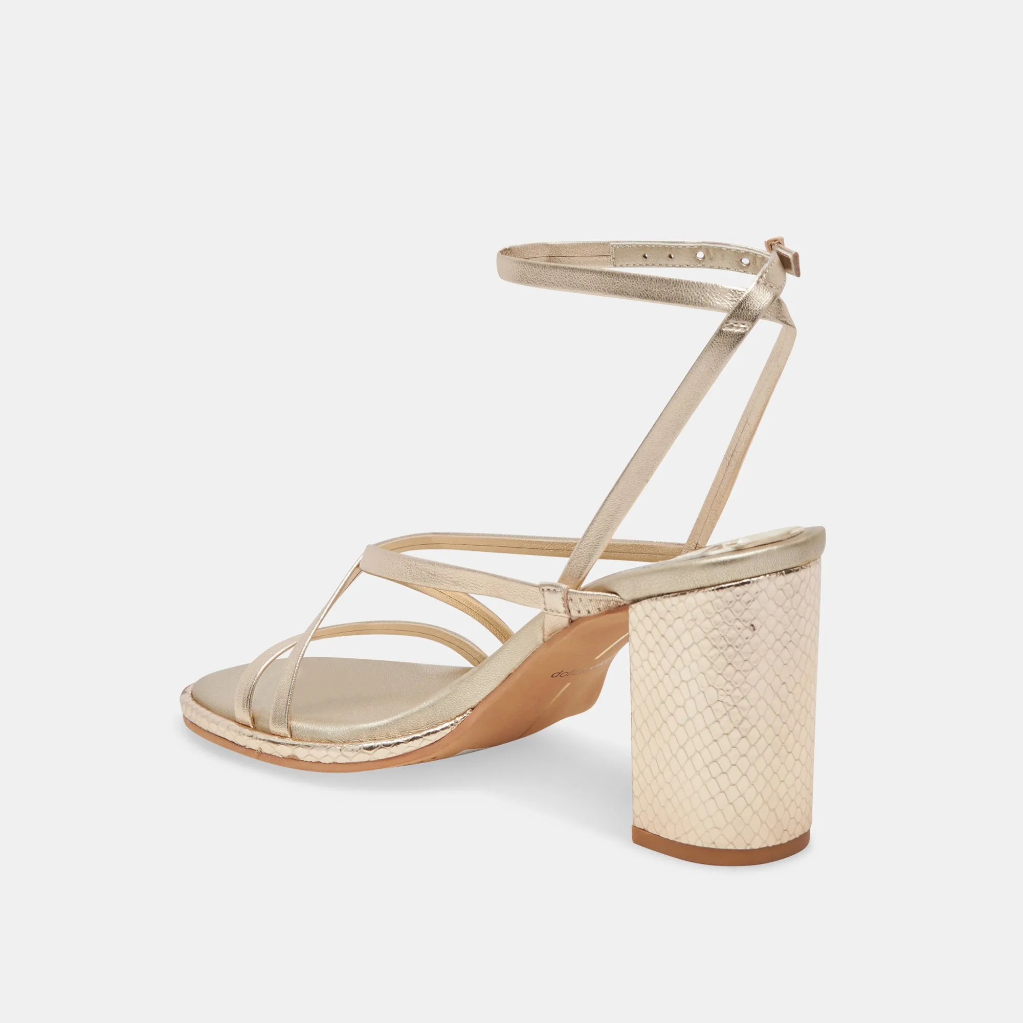 BARLY HEELS HELLGOLD METALLIC LEDER