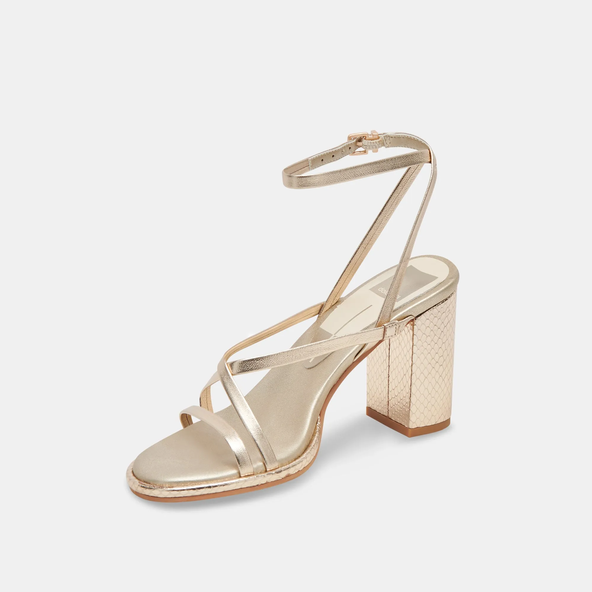 BARLY HEELS HELLGOLD METALLIC LEDER