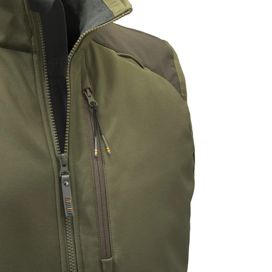 Beretta Butte Softshell Weste Moos / Braun Borke