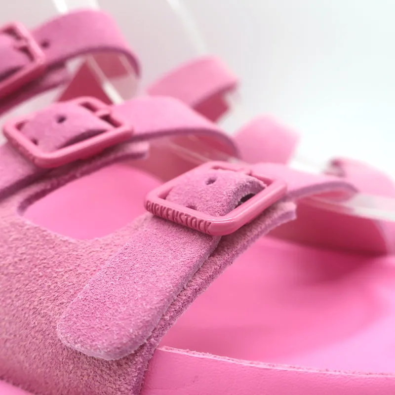 Birkenstock 1774 III Florida Slide Sandalen Azalea Pink Wildleder Größe 40