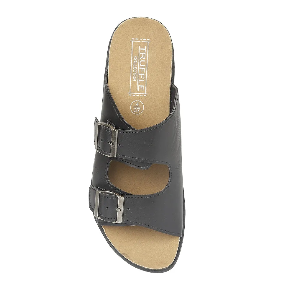 Schwarze Flache Schuhe