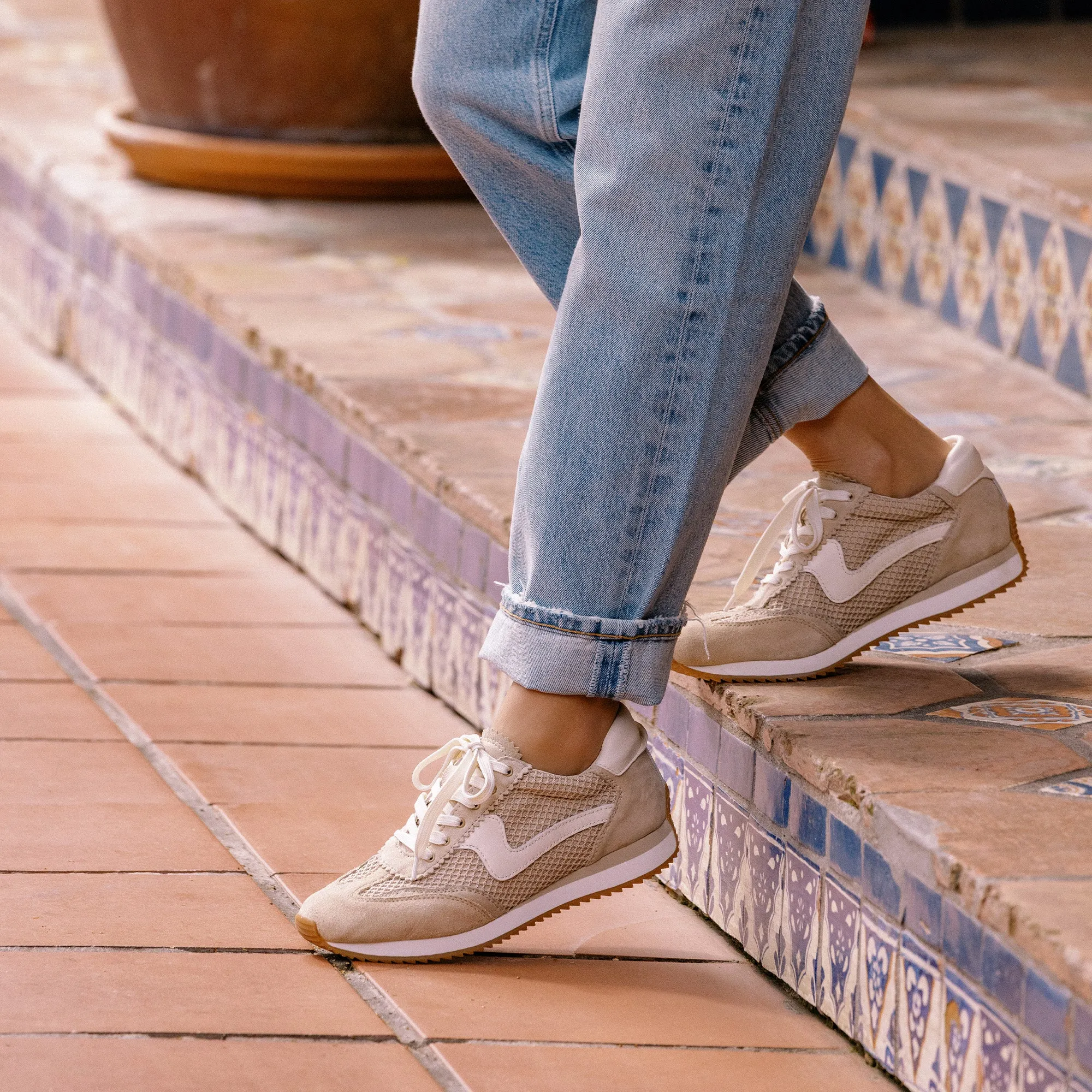B.NTCD MESH SNEAKER SESAME GEWEBTES MESH