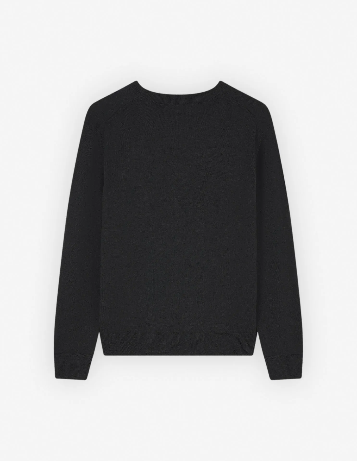 Fetter Fuchs-Kopf Aufnäher Regular Pullover Schwarz
