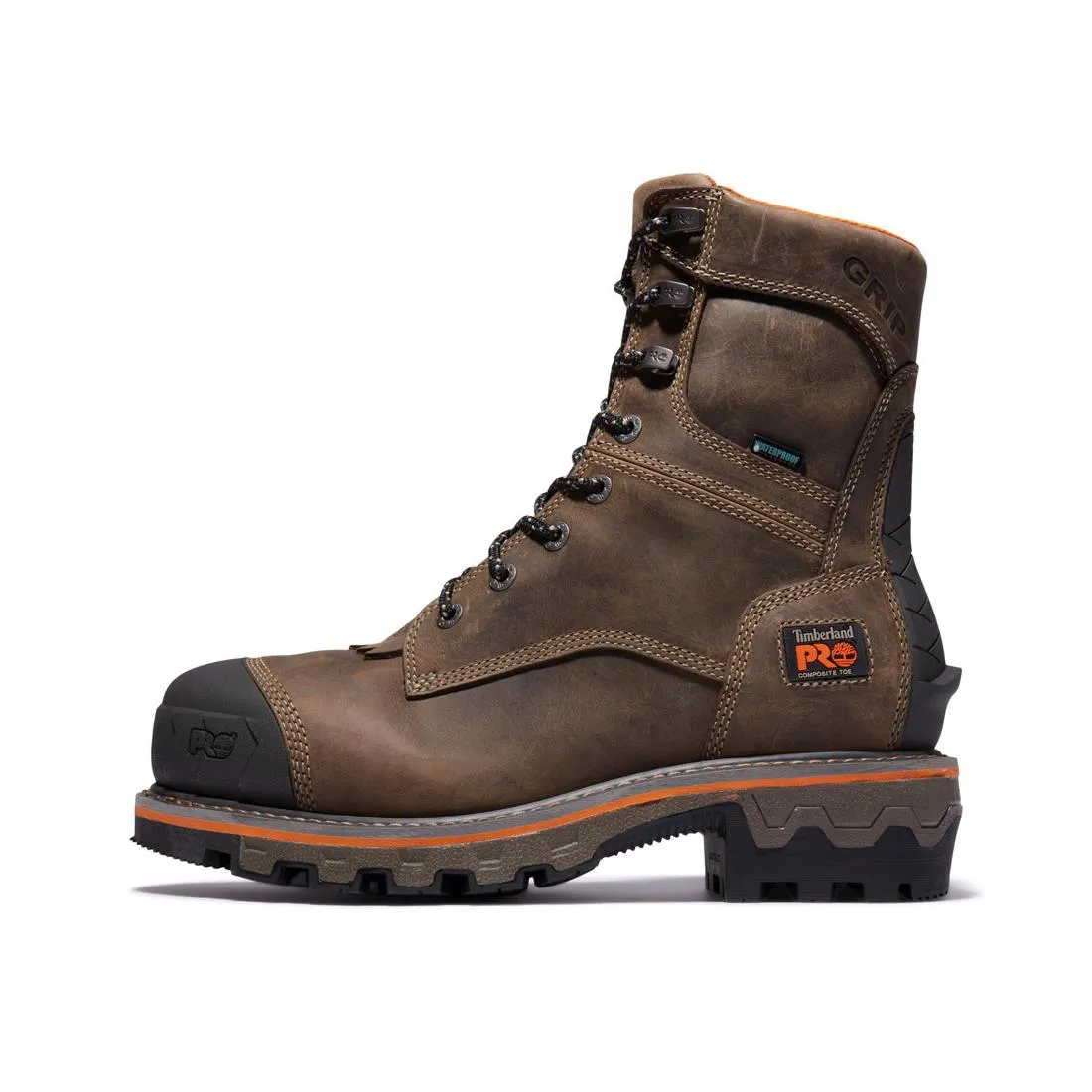 Boondock HD 8 Zoll Arbeitssicherheitsstiefel Mit Stahlkappe, Wasserdicht Und Einfachem Einstieg