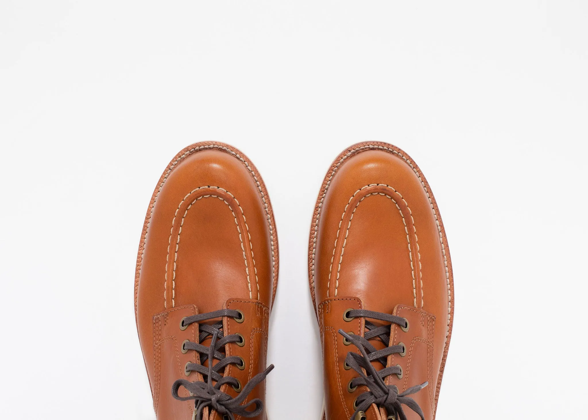 Messing-Stiefel Sattelbraun