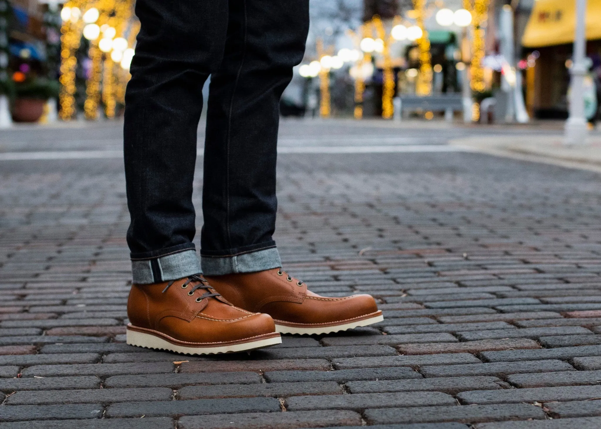 Messing-Stiefel Sattelbraun