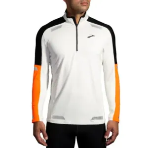 Brook Run Sichtbar 1/2 Reißverschluss 2.0 - Ecru/Fluoro Flash - HERREN (211516-167) Brooks