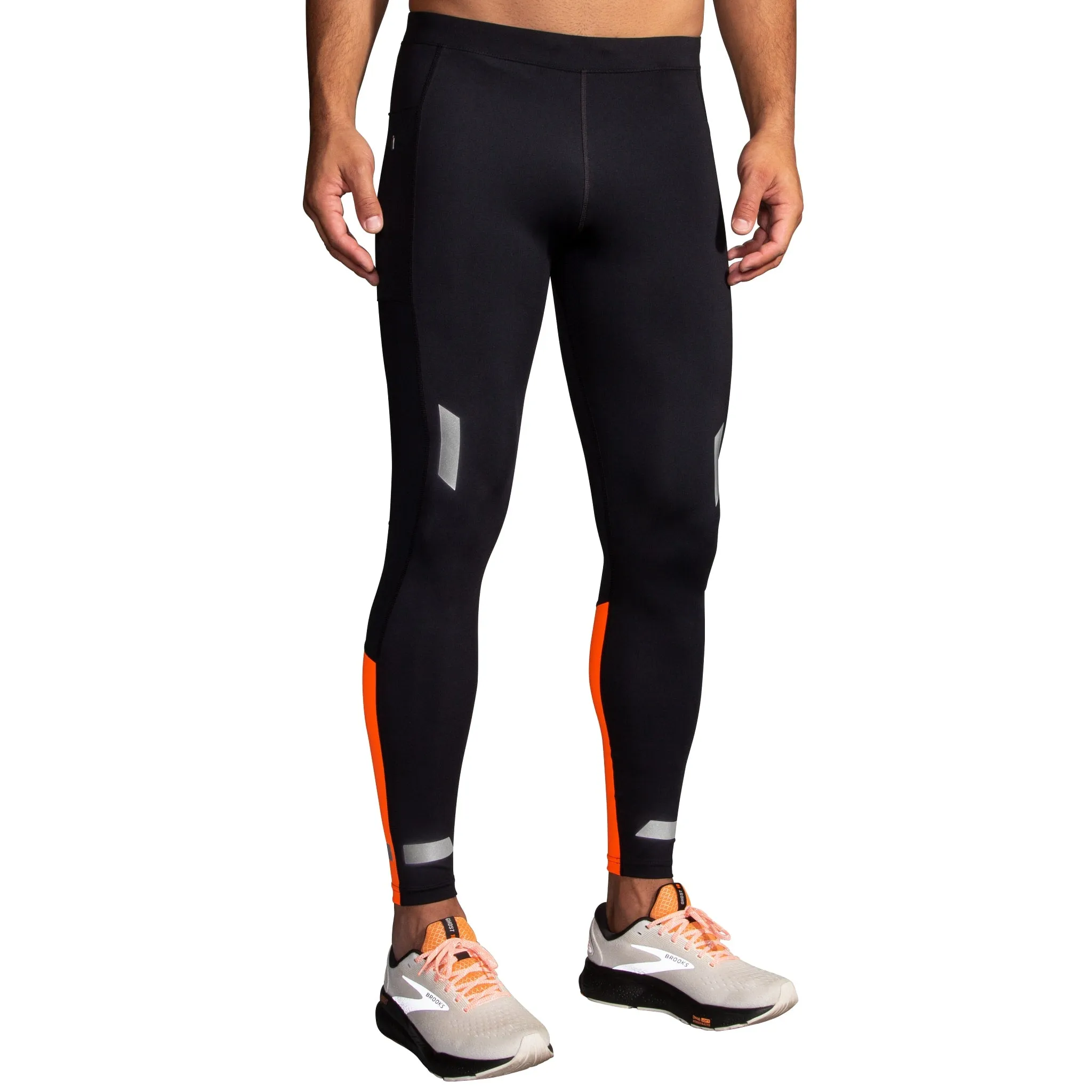 Brooks Run Visible Tight 2.0 - Schwarz/Fluoro Blitz - HERREN (211522) Brooks