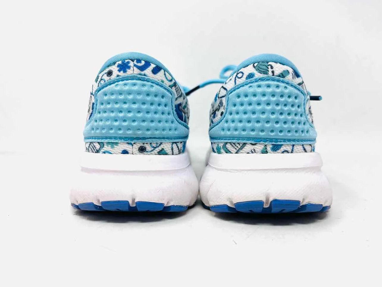 Brooks Größe 6 Weiß/Mehrfarbige Druck Schuhe Sneaker