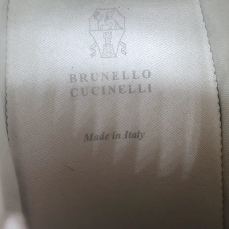 Brunello Cucinelli Laufschuhe mit Schaffell & Monili-Dekor in Gr. 39, Farbe Taupe