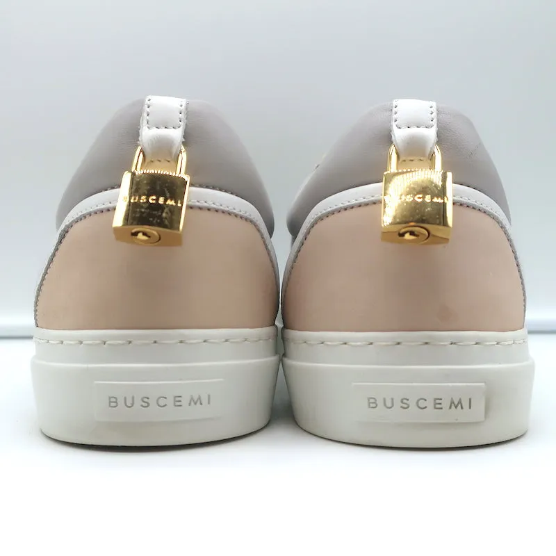 Buscemi Tennis Lock Low Top Sneakers Grau Leder & Wildleder Größe 38.5