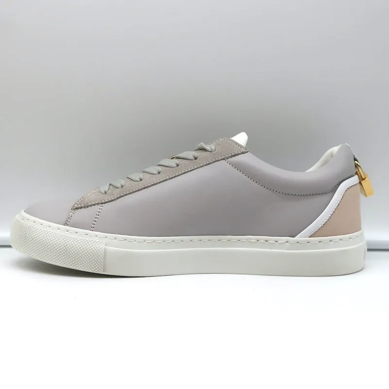 Buscemi Tennis Lock Low Top Sneakers Grau Leder & Wildleder Größe 38.5