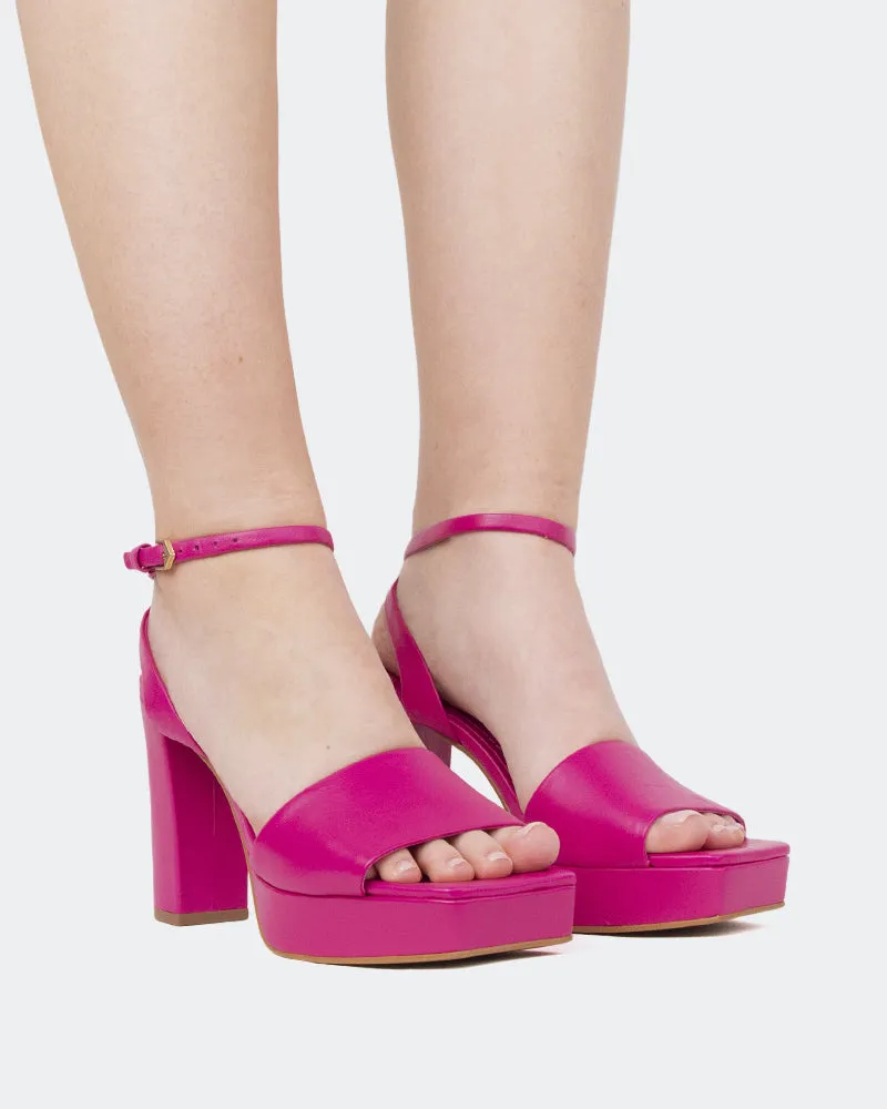 Caicos, Fuchsia Leder/Cuir Fuchsia