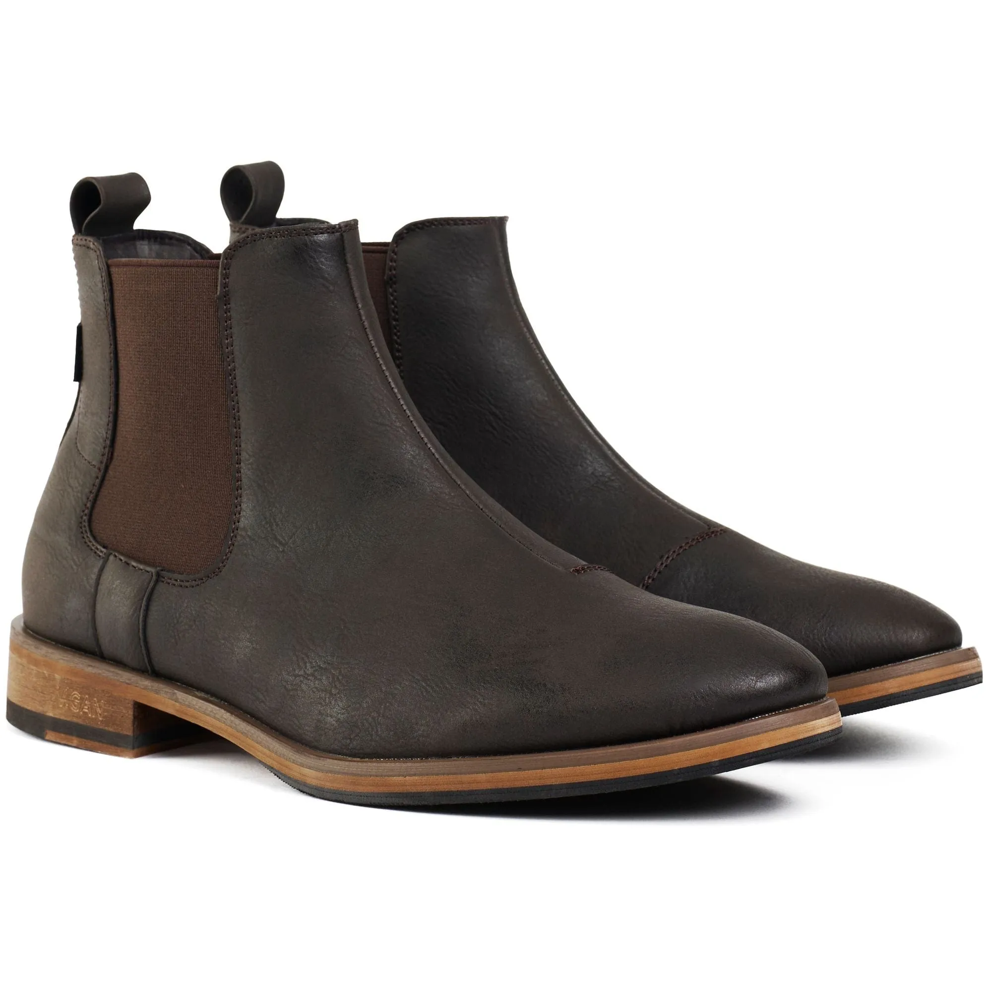 Kardamom Herren Vegane Leder Chelsea Stiefel | Dunkelbraun