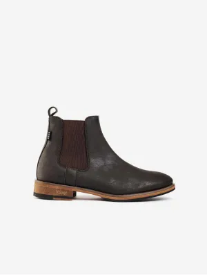 Kardamom Herren Vegane Leder Chelsea Stiefel | Dunkelbraun