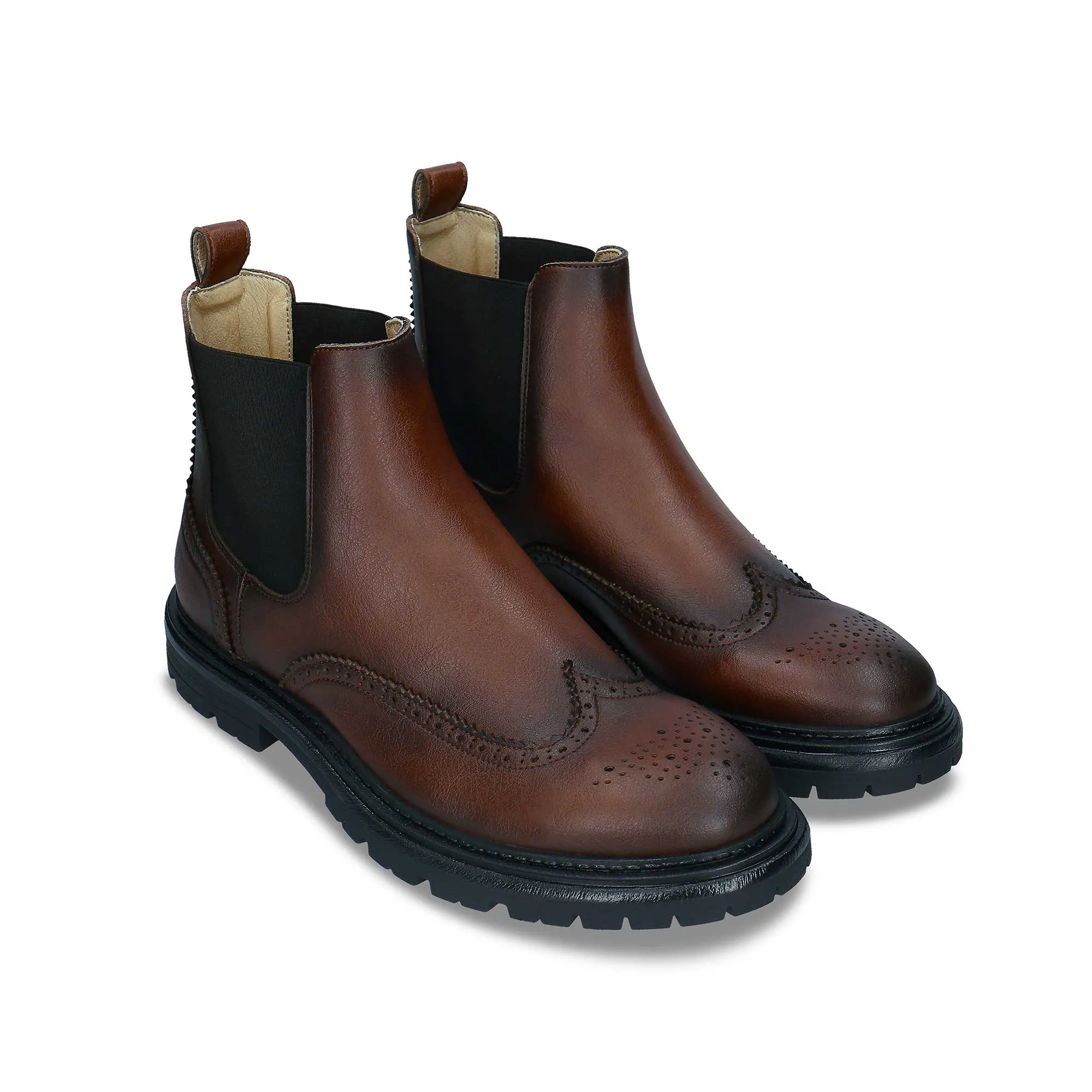 Casian Herren Chelsea Vegan Stiefel | Braun