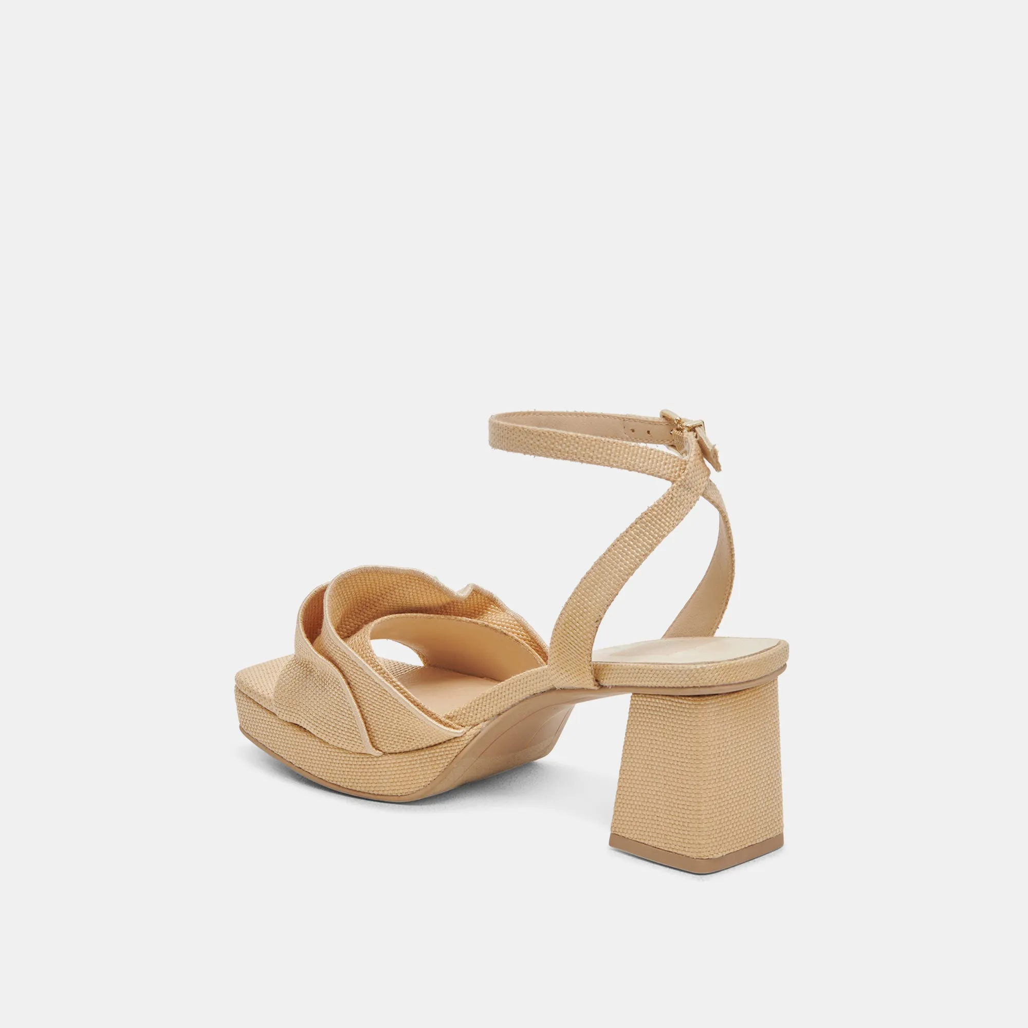 CHEER HEELS LT NATURFARBENES RAFFIA