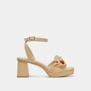 CHEER HEELS LT NATURFARBENES RAFFIA