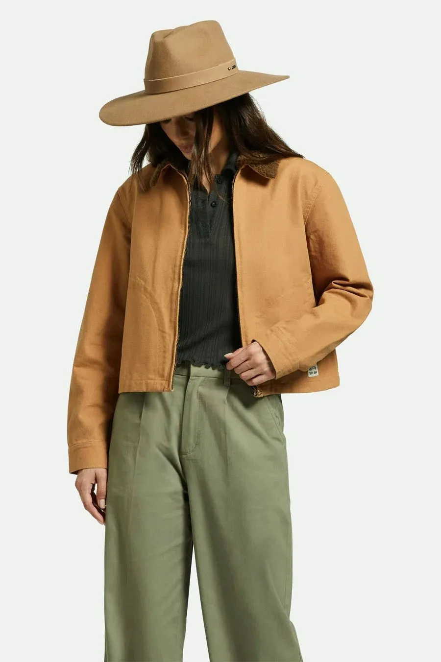 Brixton Herren Eleanor Filz Packbarer Hut - Macadamia