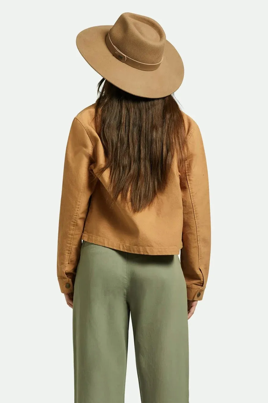 Brixton Herren Eleanor Filz Packbarer Hut - Macadamia