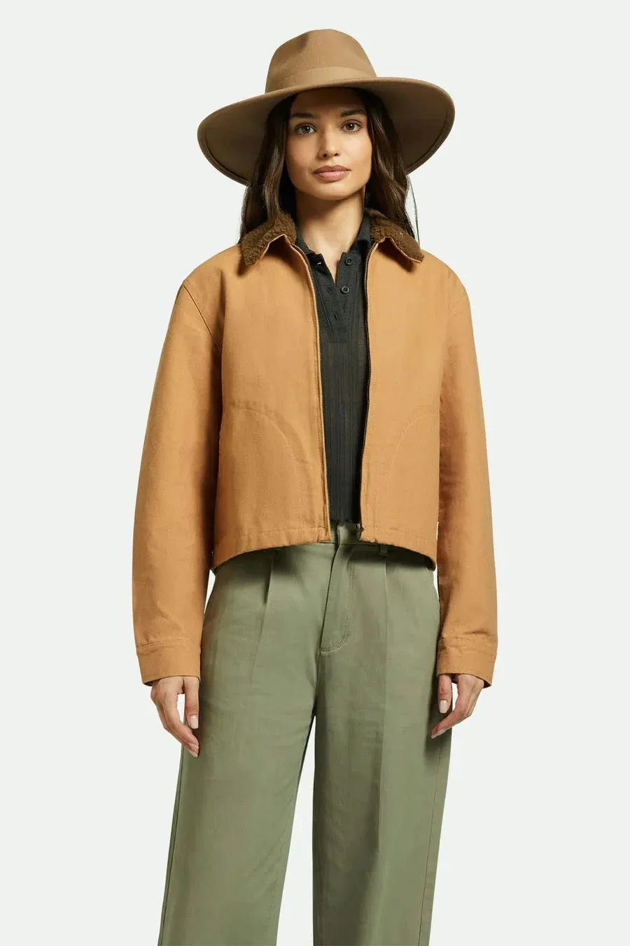 Brixton Herren Eleanor Filz Packbarer Hut - Macadamia