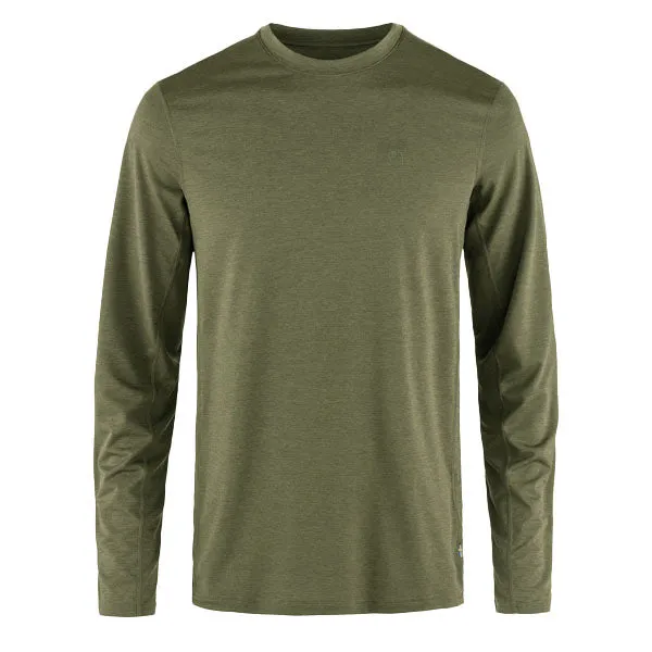 Bekleidung Fjallraventees Herren Fjallraven Abisko Tageswanderung Langarm Grün