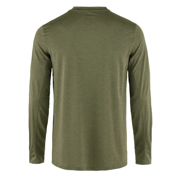 Bekleidung Fjallraventees Herren Fjallraven Abisko Tageswanderung Langarm Grün