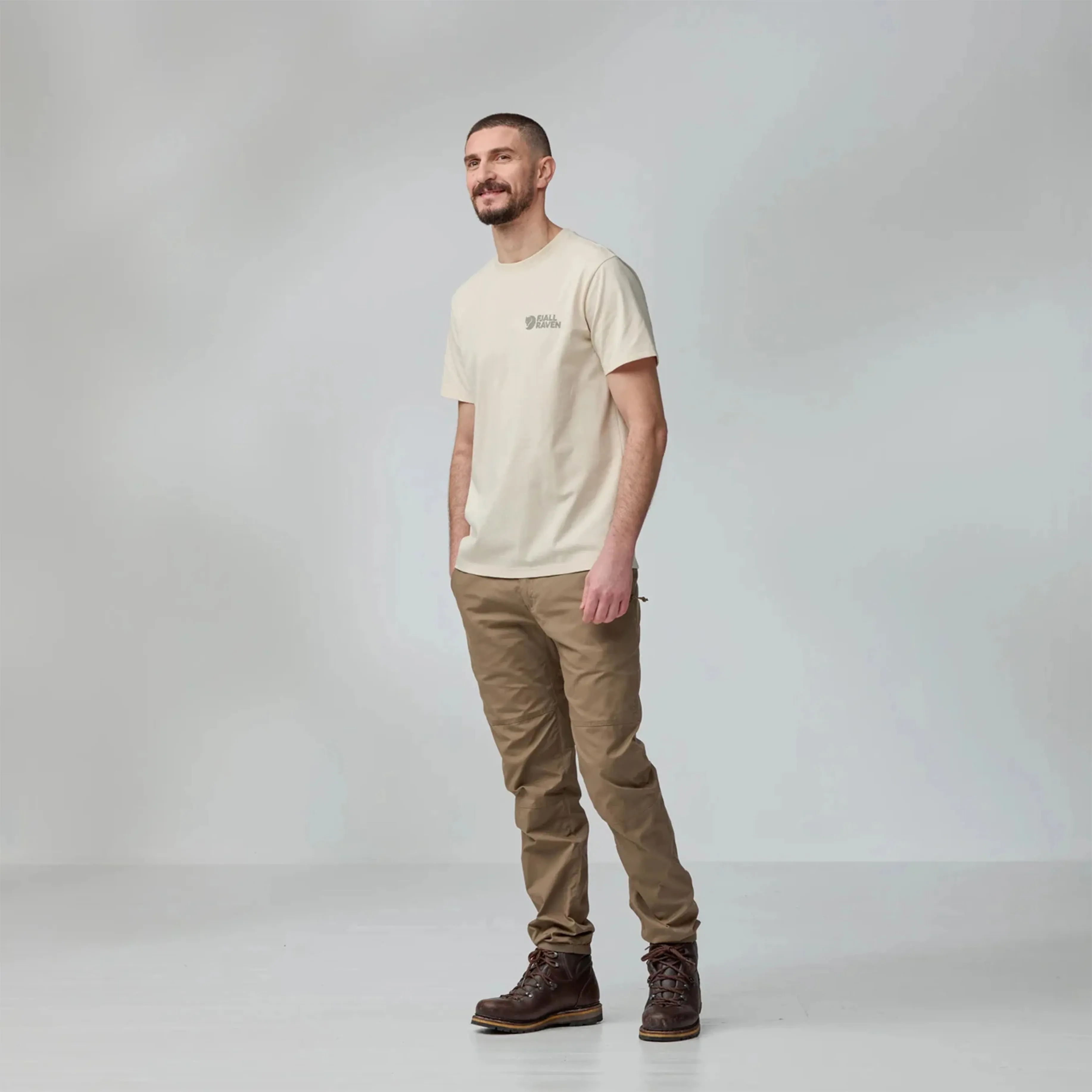 Fjällräven Herren T-Shirt Heavy Classic Kreideweiß