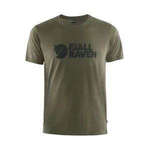 Bekleidung Fjallraventees Herren Fjallraven Logo T-Shirt Dunkeloliv