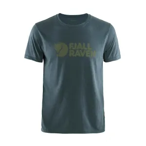 Bekleidung Fjallraventees Herren Fjallraven Logo T-Shirt Marineblau