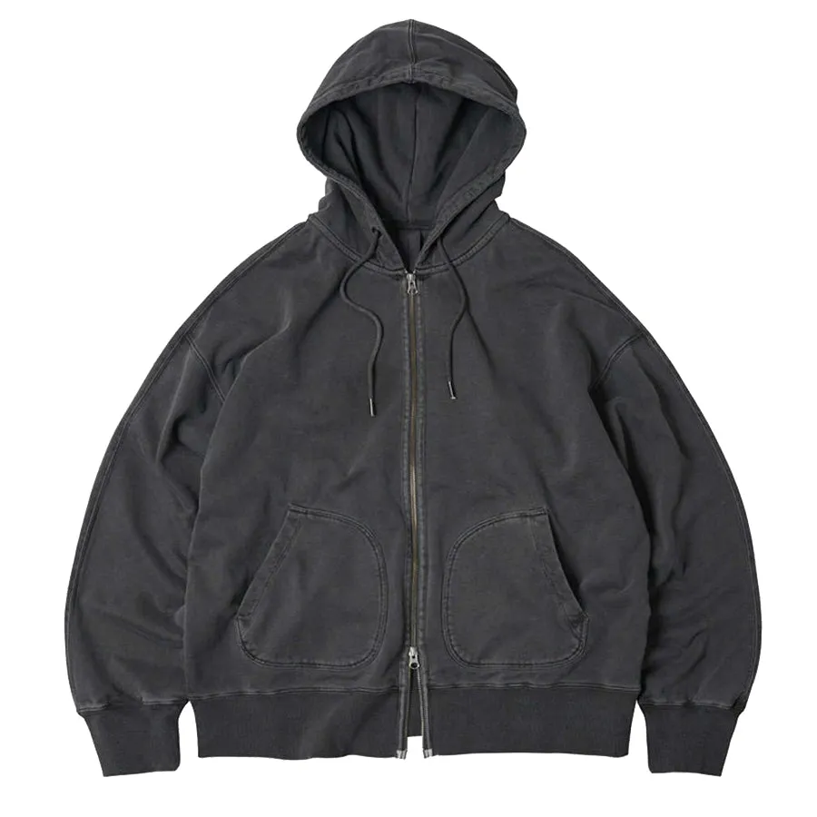 Bekleidung Frizmworks Herren Frizmworks OG Pigmentgefärbte Kapuzen-Parka mit Reißverschluss Anthrazit