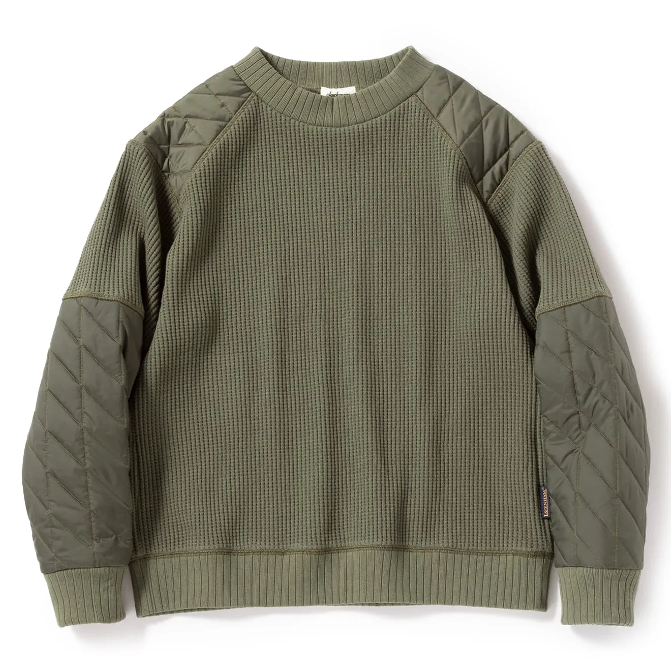 Jackman Herren Waffle Panzer-Mittelhals Pullover Olivgrün