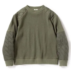 Jackman Herren Waffle Panzer-Mittelhals Pullover Olivgrün