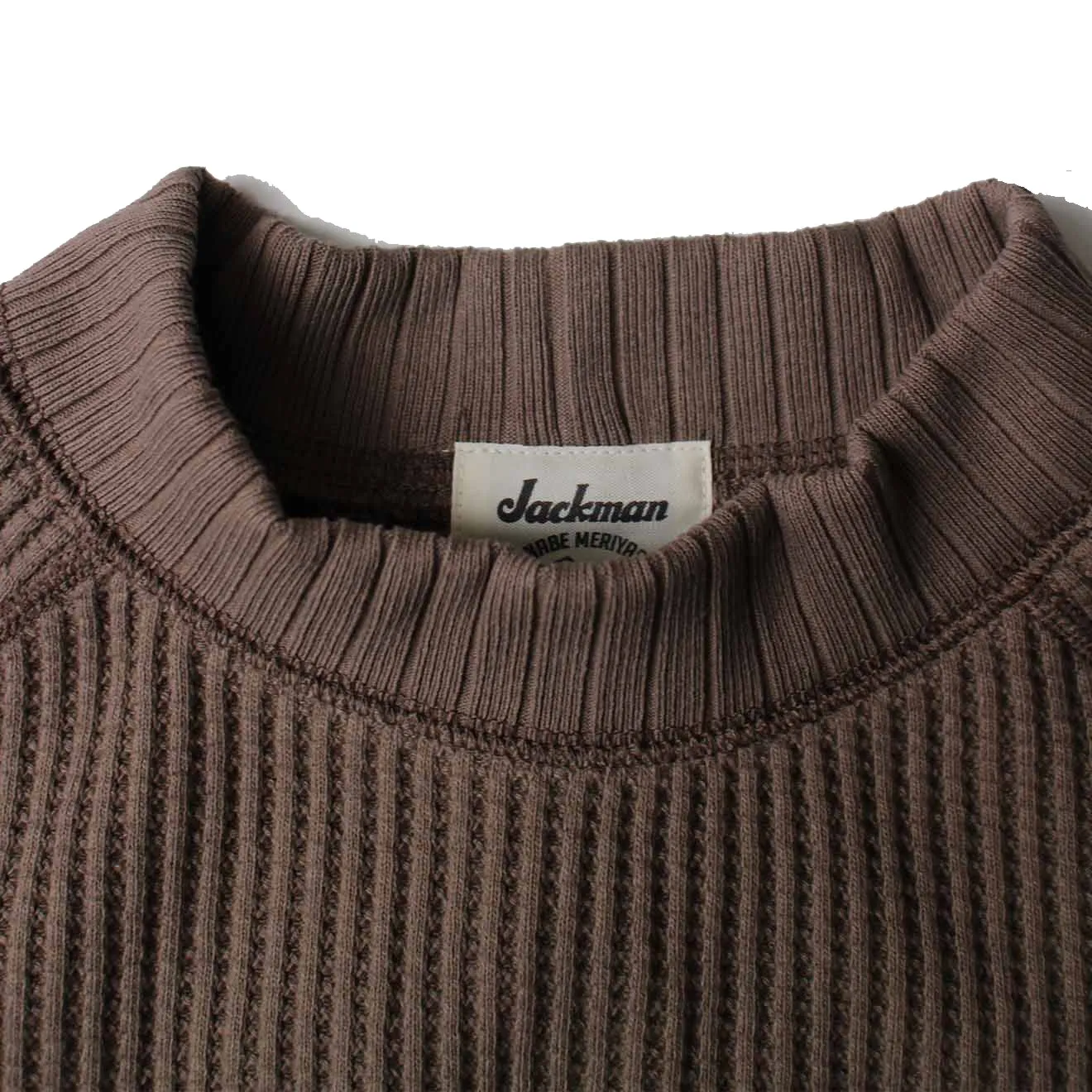 Jackman Herren Waffle-Midneck Pullover in Tauben Grau