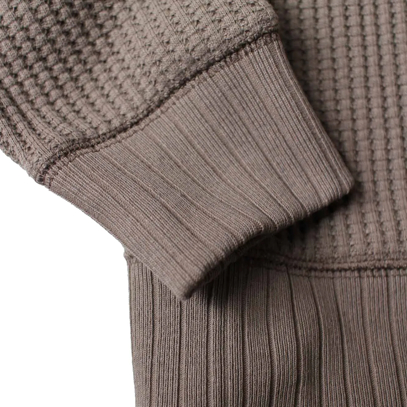 Jackman Herren Waffle-Midneck Pullover in Tauben Grau