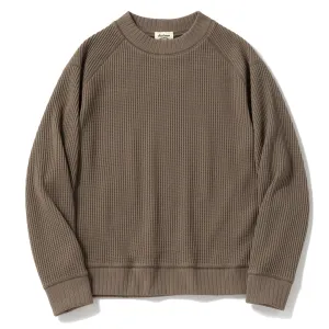 Jackman Herren Waffle-Midneck Pullover in Tauben Grau