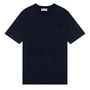 Bekleidung Linke Hand Herren Linke Hand Kontrast Panel T-Shirt Marineblau