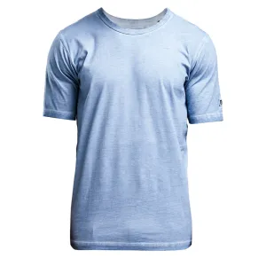 Bekleidung Linke Hand Herren T-Shirt mit Aufnäher Linke Hand Hellblau