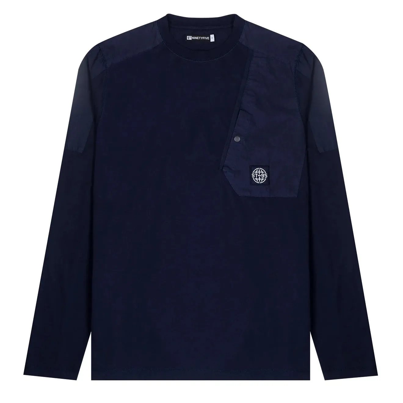 Bekleidung St95 Herren ST95 Langarm Saisonales T-Shirt Marineblau