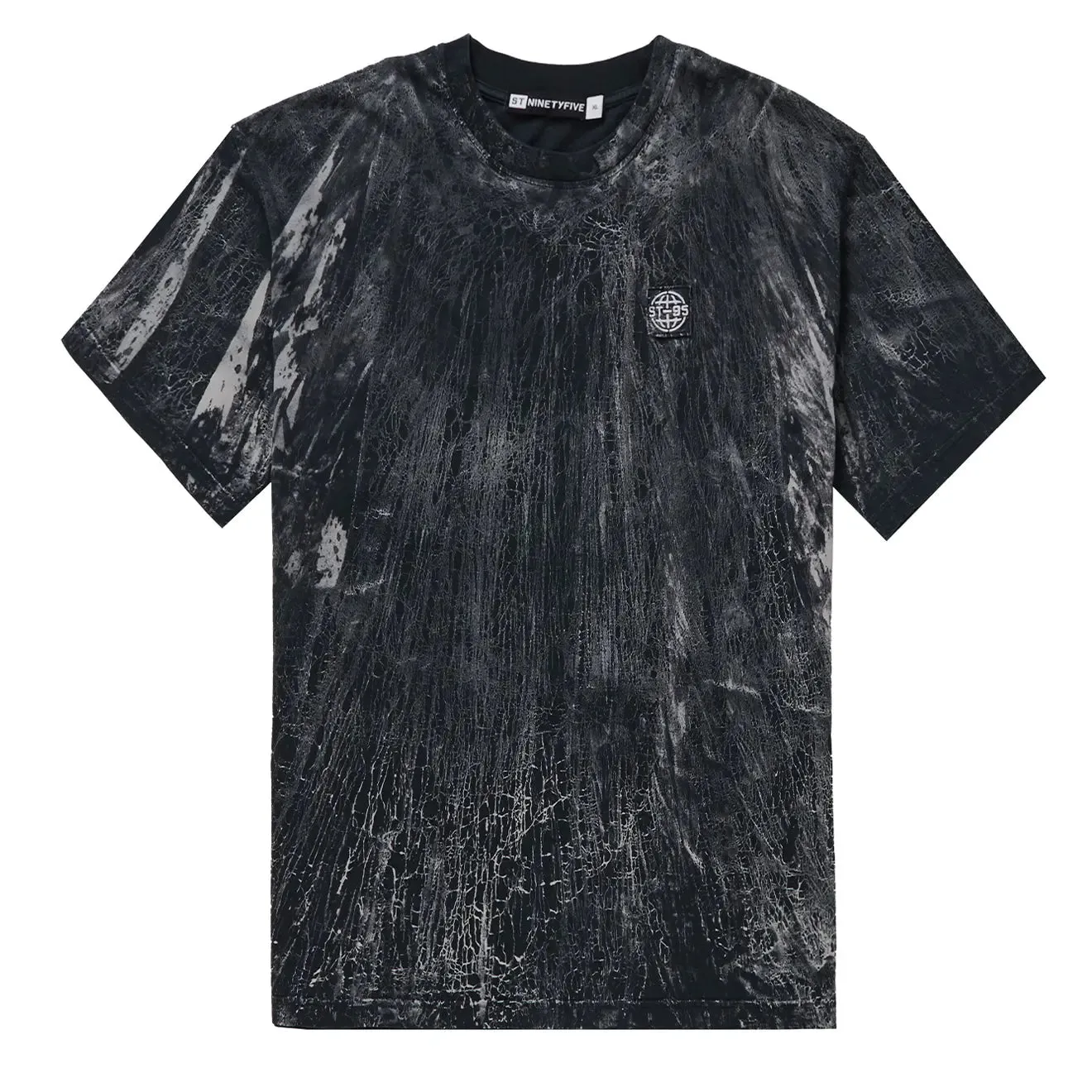 Kleidung St95 Herren ST95 Übergroßes Gips-T-Shirt Schwarz