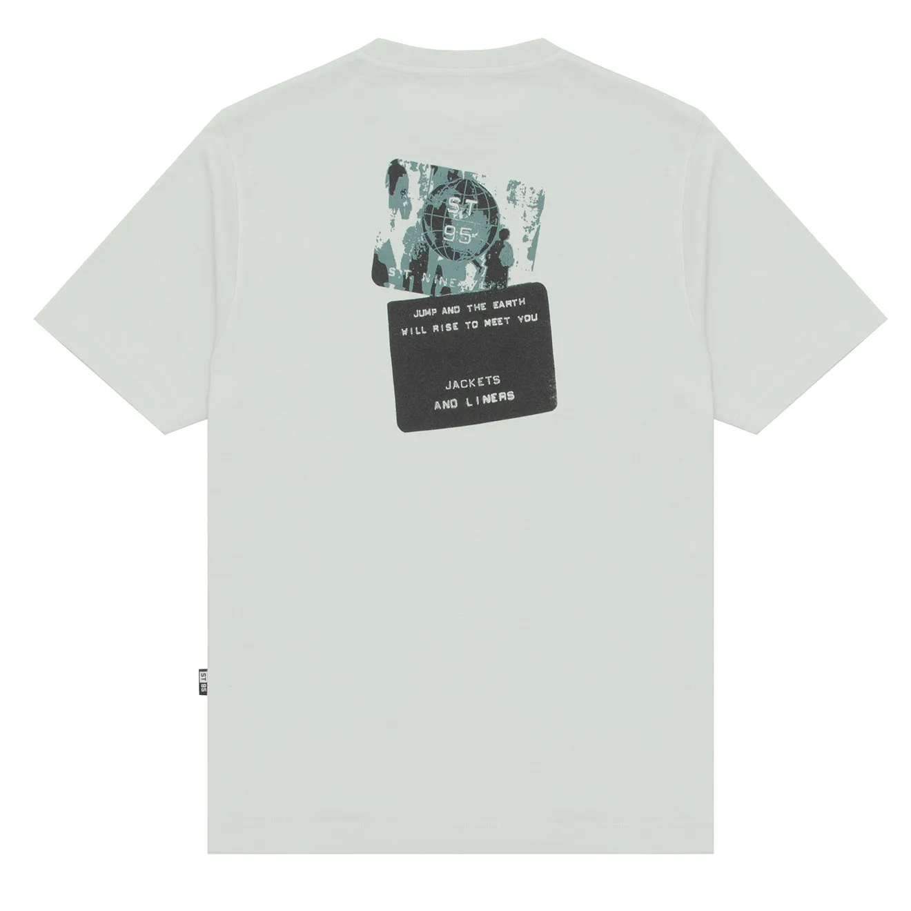 Kleidung St95 Herren ST95 SS Etikett T-Shirt Off White