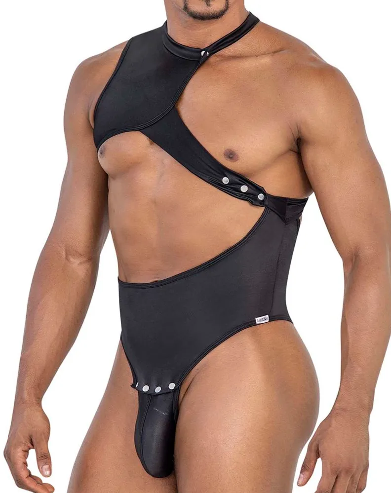 Bekleidung_Candyman_Herrenunterwäsche Candyman 99783 Ein-Schulter-Body Schwarz