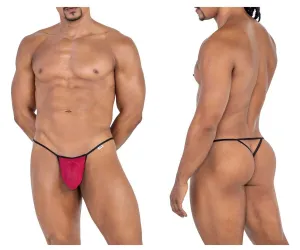 Bekleidung_Candyman_Herrenunterwäsche CandyMan 99795 Mesh-G-String Tangas Farbe Burgunder