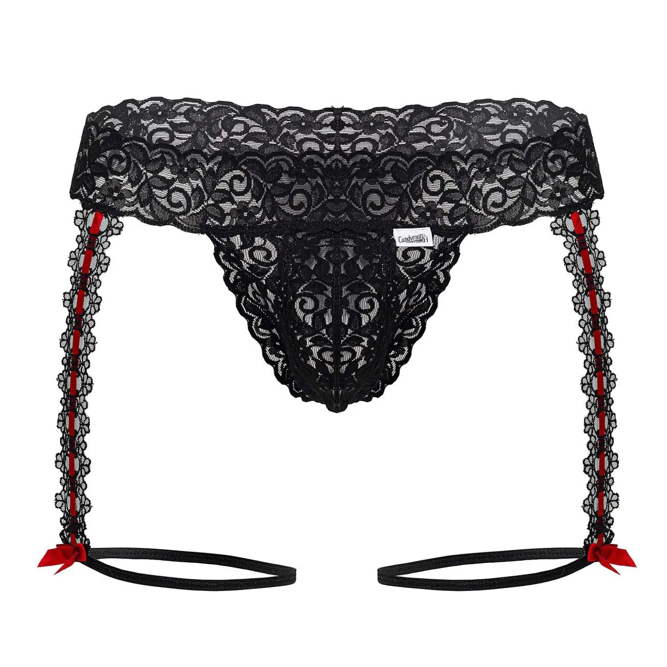 Bekleidung_Candyman_Unterwäsche Spitzen-Strumpfband-Tangas