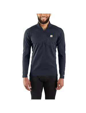 Bekleidung_Carhartt_Unterwäsche Herren Force Midweight Micro-Grid Basis-Schicht Viertel-Reißverschluss Pocket Top