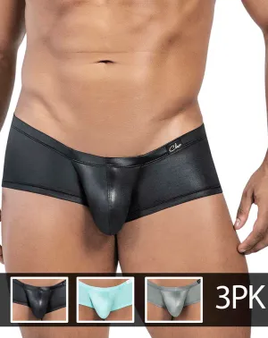 Clever Herrenunterwäsche Clever 229952 3er-Pack Australische Latein-Slipboxer Blau-Grün-Schwarz