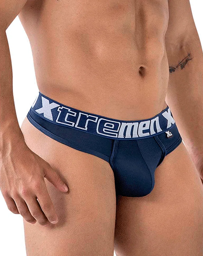 Clothing_Xtremen_Unterwäsche Xtremen 91208b Mikrofaser-Tangas Marineblau