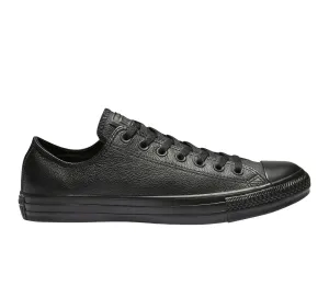 CONVERSE HERREN CHUCK TAYLOR ALL STAR NIEDRIGER SCHUH IN TRIPLE BLACK LEDER